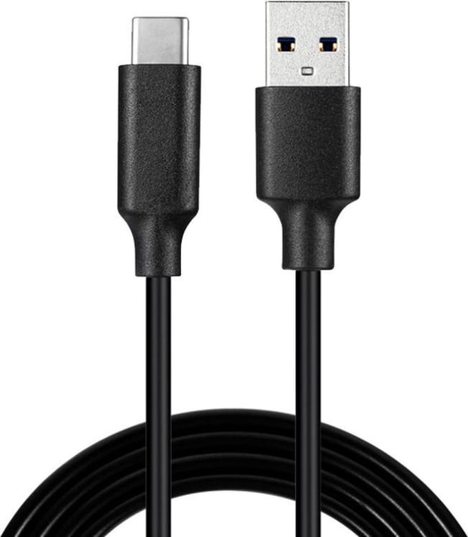 NÖRDIC USBC-N1002 USB-C naar USB-A kabel - 480 MBps - 1m -  Zwart