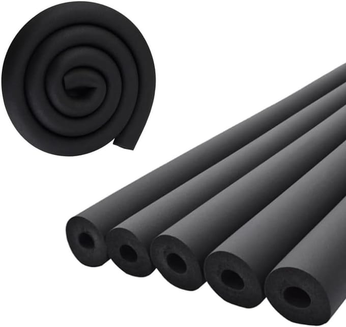 Buisisolatieslang - Schuimbuis Covers - Thermische Isolatie - Vlamvertragend Rubber - 6FT Lengte 9mm - Zwart