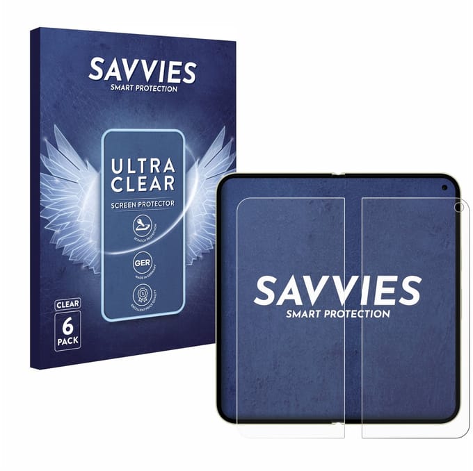 Savvies - Screenprotector voor Google Pixel 10 Pro Fold (Inner display) - Folie Beschermfolie transparant 6 Stuks