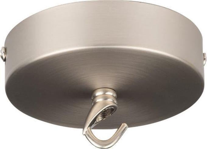 Plafondkap zilver met haak