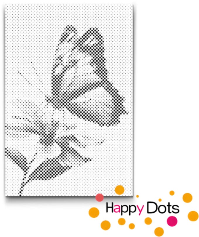 HappyDots DOT Painting Bloemen met Vlinders 03
