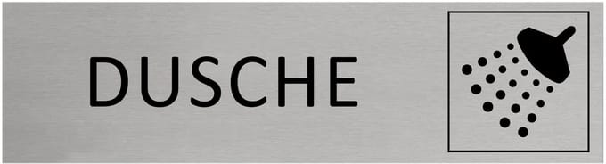 CombiCraft Aluminium Deurbordje "Dusche " 165x45mm met tape