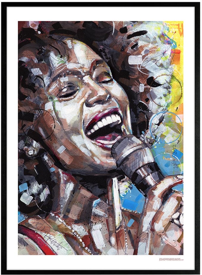 Rhythm en blues poster 51x71 cm *ingelijst & gesigneerd