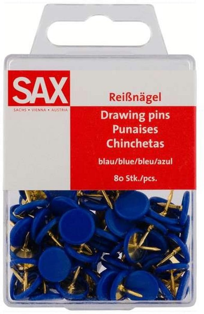 Sax - punaises blauw - 80 stuk