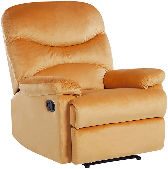 ESLOV - TV-fauteuil - Mosterdgeel - Fluweel