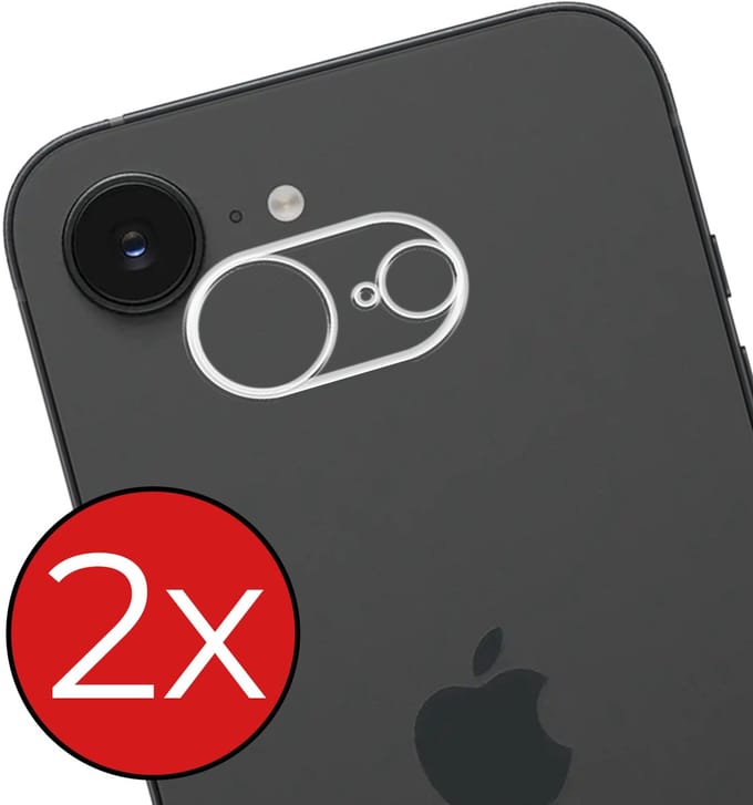Camera Lens Protector - 2 Stuks - Geschikt voor Apple iPhone 16e / 17e - Camera Screenprotector - Beschermglas - Gehard Glas - Tempered Glass - Screen Protector