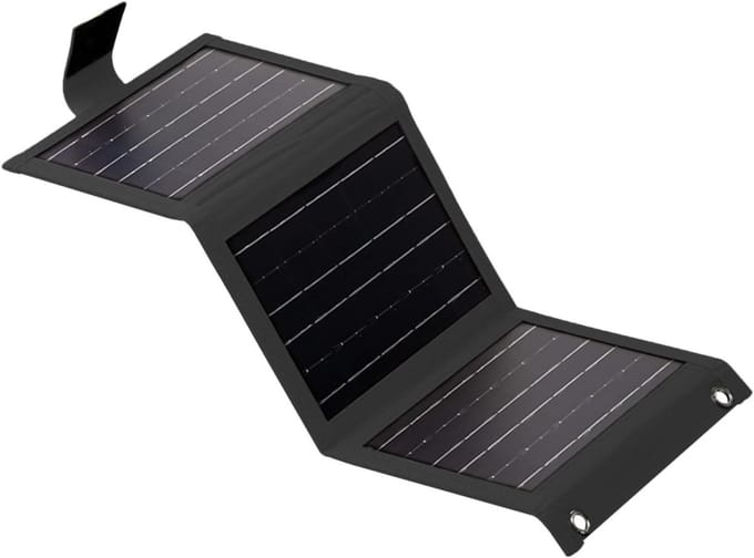 Zonnepaneel Lader - Draagbare Oplader - Outdoor Energie - Efficiënte Energieconversie - Tri-Fold Ontwerp - Zwart