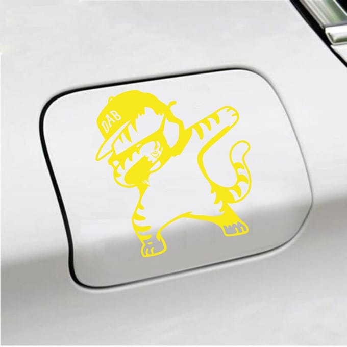 Bumpersticker - Dab - 15 X 14 - Geel