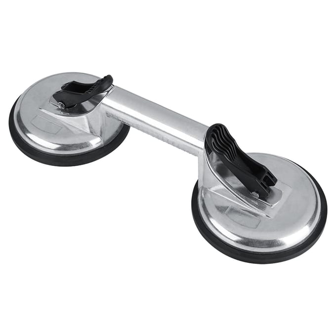 Aluminiumlegering Zuignap Professionele Dubbele Platen Glasheffer Verplaatser Deukentrekker gray