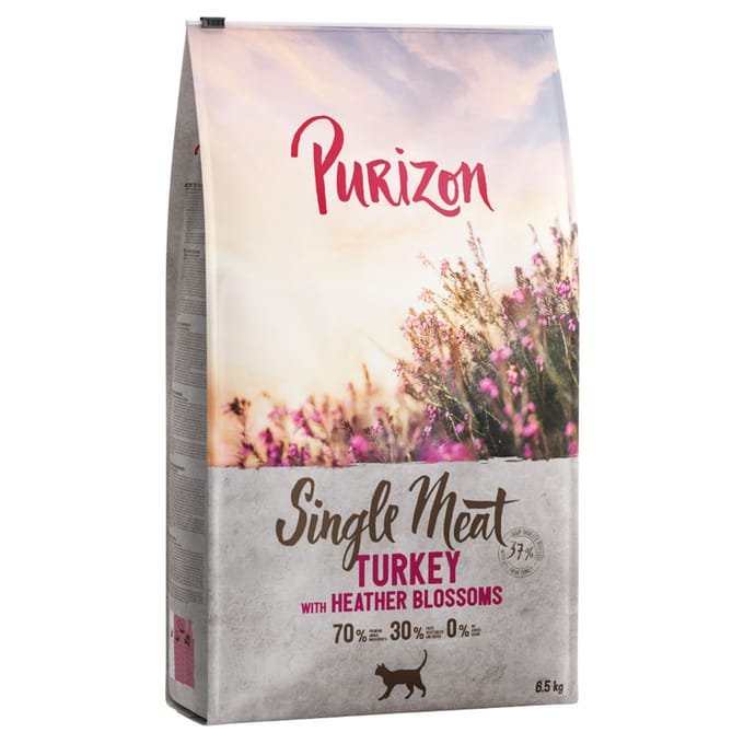 6,5kg Single Meat Kalkoen met Heidebloesem Purizon Kattenvoer