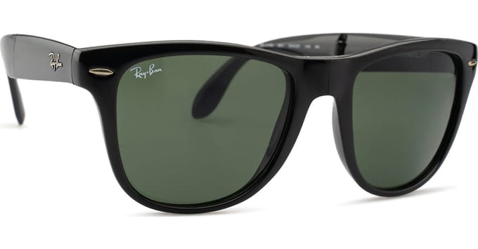 Ray-Ban Zonnebril Folding Wayfarer 4105 Zwart 601 54mm