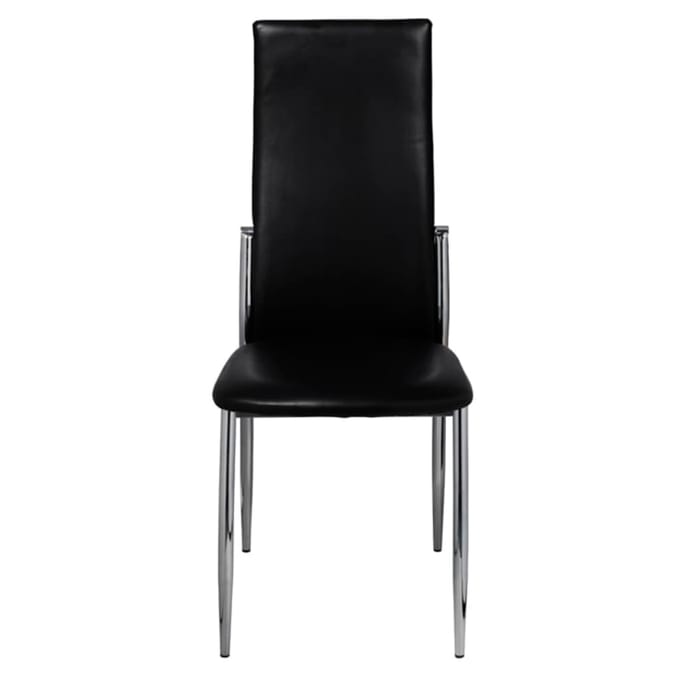 vidaXL - Eetkamerstoelen - 6 - st - kunstleer - zwart