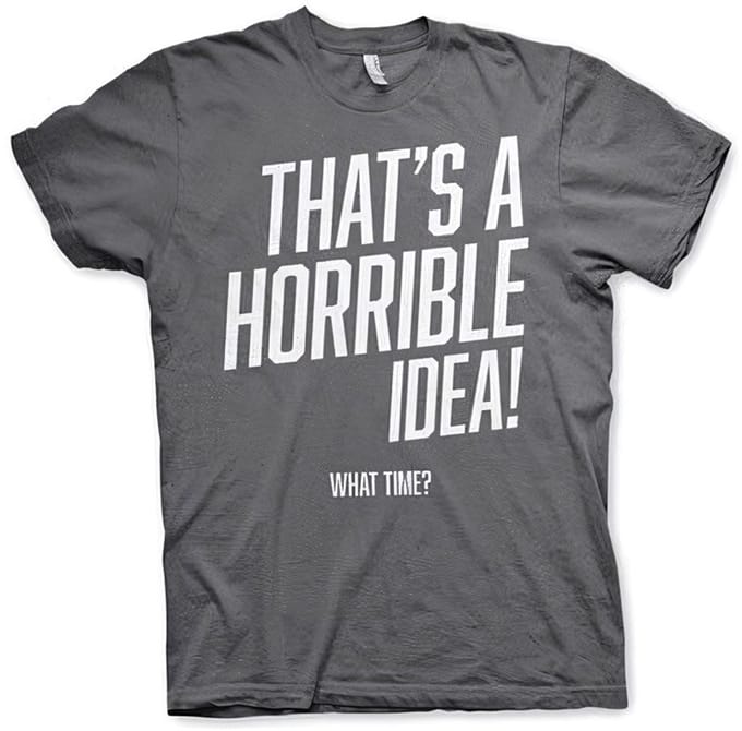 Hybris That's A Horrible Idea, What Time? T-shirt donkergrijs