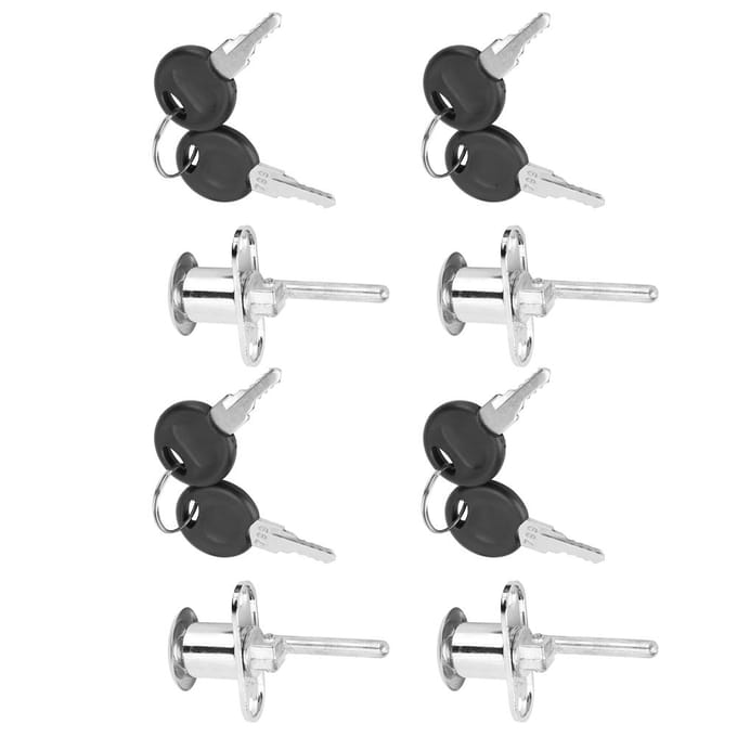 4 Stuks Zinklegering Cam Lock voor Lade Kantoor Drievoudige Kast Bureau Hardware Accessoires white