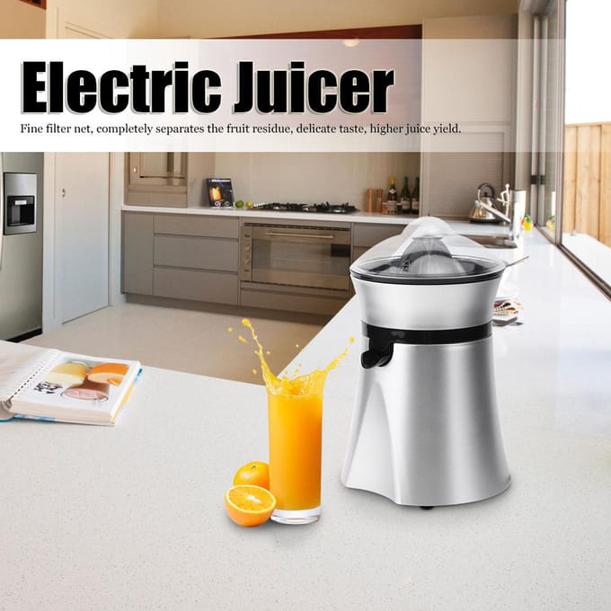 Elektrische Juicer Citrus Sinaasappel Citroen Persmachine Extractor Vruchtensapmachine gray