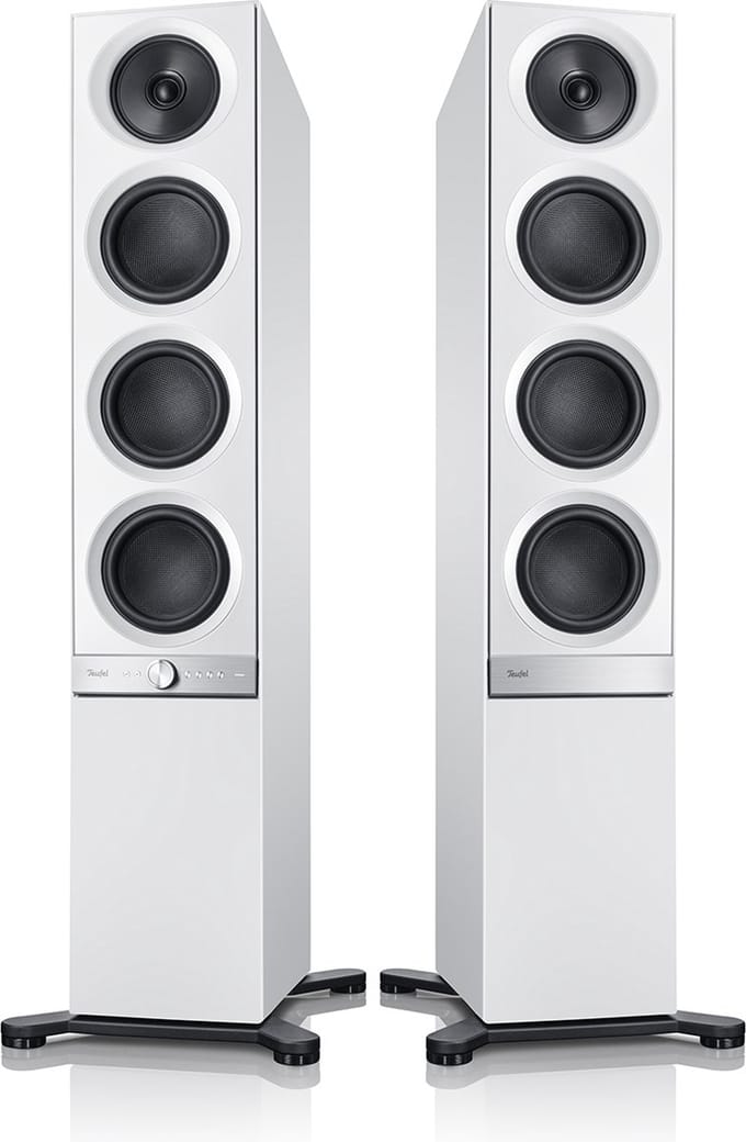 Teufel STEREO L - Vloerstaande speakers met geïntegreerde versterker - Wifi/bluetooth - wit