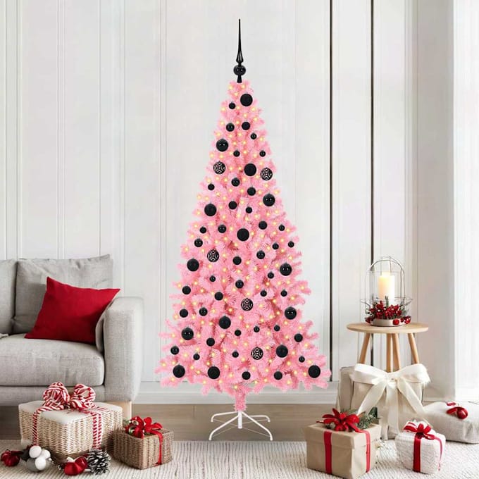 vidaXL - Kerstboom - Roze - 180 - cm - PVC
