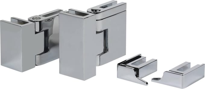 Saqu montageset met klemscharnier en dichtingsstrip voor Modulo zijwand chroom