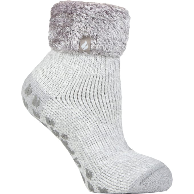 Heat Holders - Non Slip Bedsokken voor dames - Silver Gray (Queenstown)