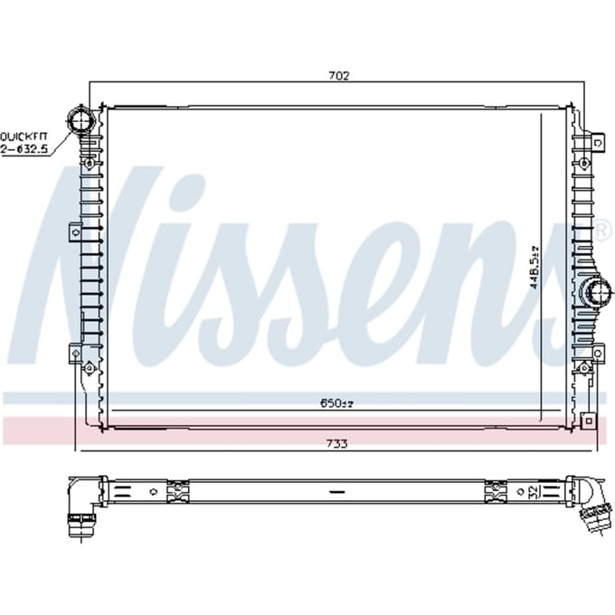 Radiator, motorkoeling NISSENS 606084