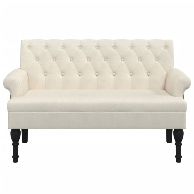 Gestoffeerde Bank met Rugleuning 120 x 62 x 75,5 cm Linnen Stof