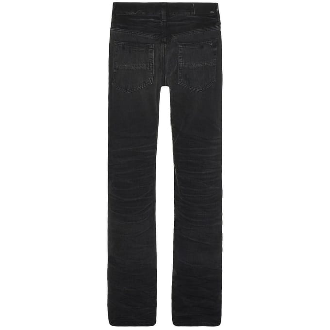 Amiri Stack vervaagde zwarte jeans met rechte pasvorm
