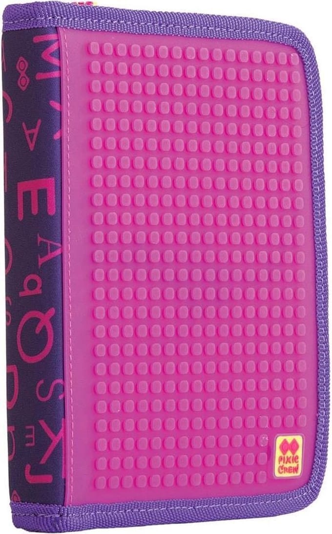 Pixie Crew Etui Met Siliconen Zijkant En Pixels 19 Cm Fuchsia/paars