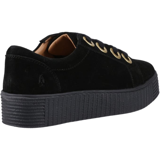 Hush Puppies Tamsin Suède Dames Zwarte Sneakers