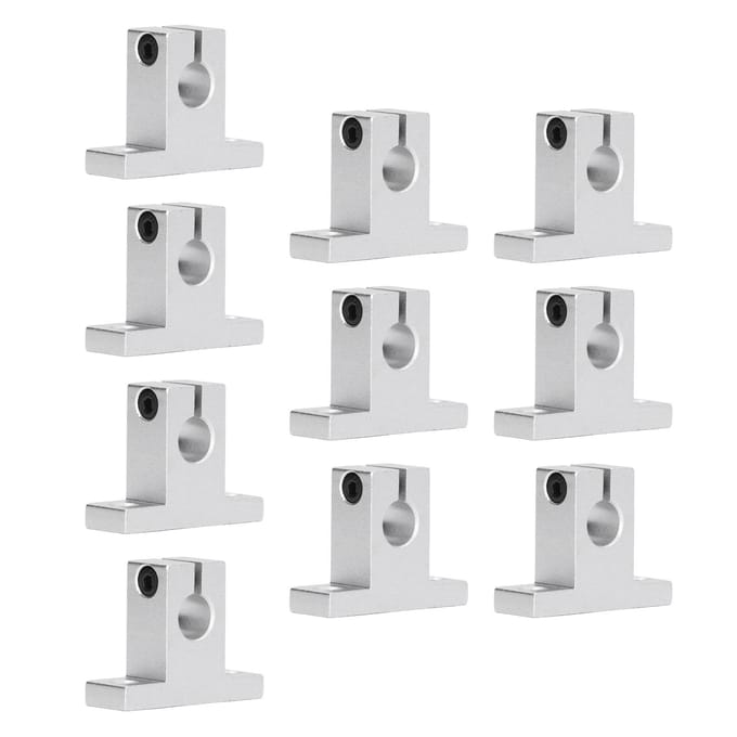 10 Stuks Lineaire Bewegingsrailgeleiding Ondersteuning Aluminiumlegering Hoge Belastbaarheid Soepel Lineaire Bewegingsstang Beugel white