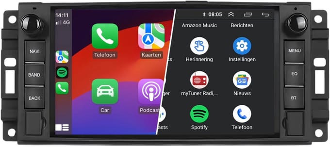 Carplay autoradio geschikt voor Dodge Ram Journey Durango Caliber | 2007 t/m 2014 | Android 13 | Draadloos Apple Carplay & Android Auto | 2GB + 64GB | 4-Core processor | Denago | 2025 model | 2007 2008 2009 2010 2011 2012 t/m 2014| Bluetooth & Wifi