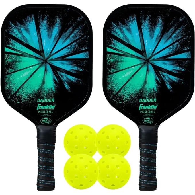Pickleball racket en ballen voor 2 spelers Franklin Dagger
