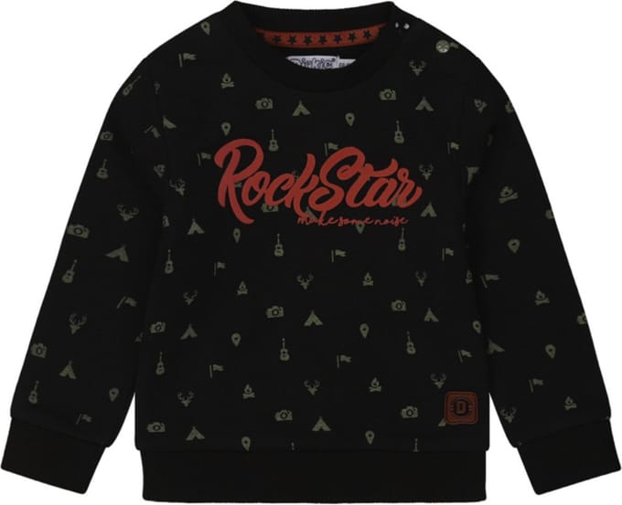 Dirkje - Trui - Rock - Stars - Dark - Grey - Maat 56