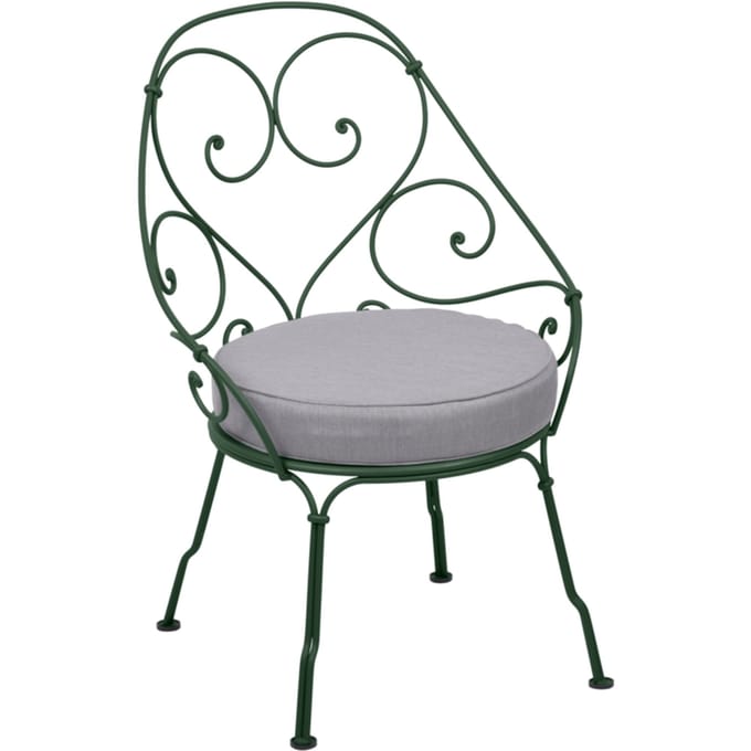 Fermob - 1900 Fauteuil Cabriolet - 02 cedergroen - flanelgrijs