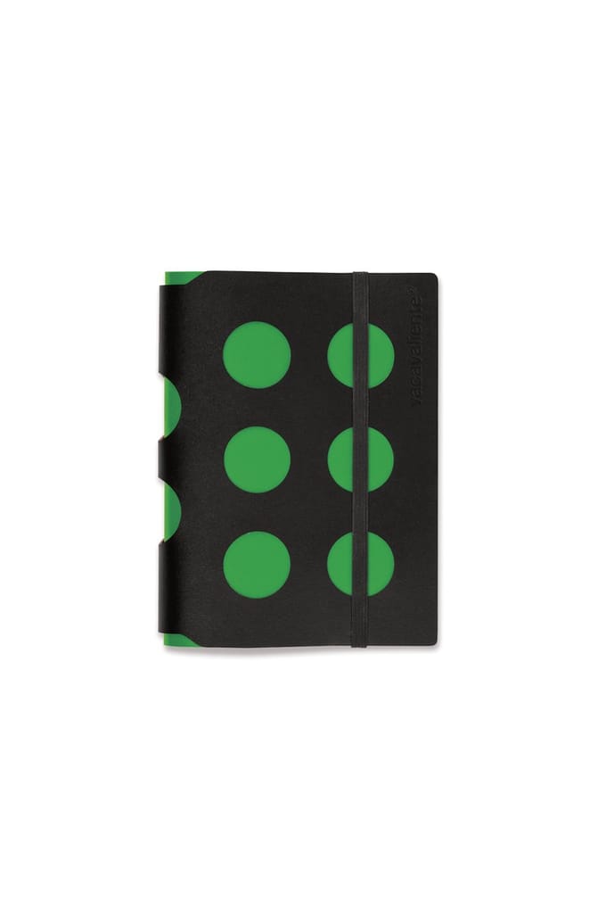 Vacavaliente - Notitieboek A6 Multi Dots - Gerecycled Leer - Groen