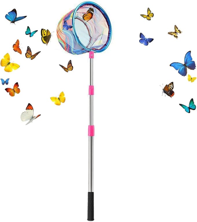 Kindervisnet - Vlinder net - Buiten spelen - Telescopisch ontwerp - 170 cm - Roze