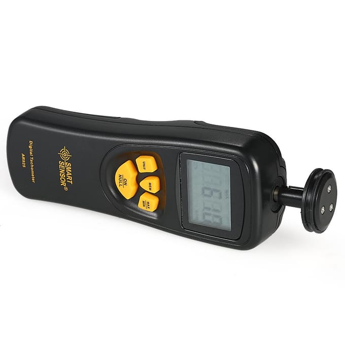 Digitale toerenteller Snelheidsmeter Toerenteller Breed meetbereik 0,5~19999 RPM black