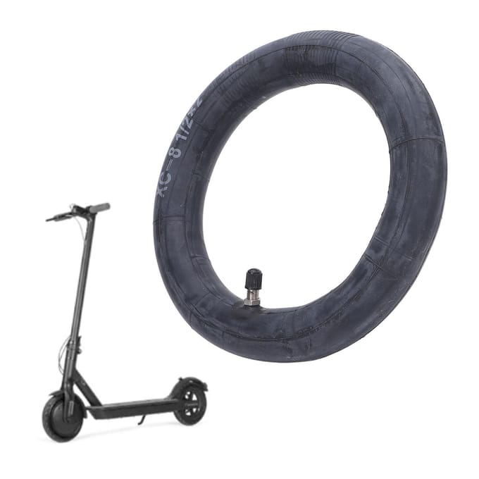8.5x2 1.5mm Binnenband met Rechte Ventiel Rubberen Opblaasbare Binnenband Vervanging voor Elektrische black