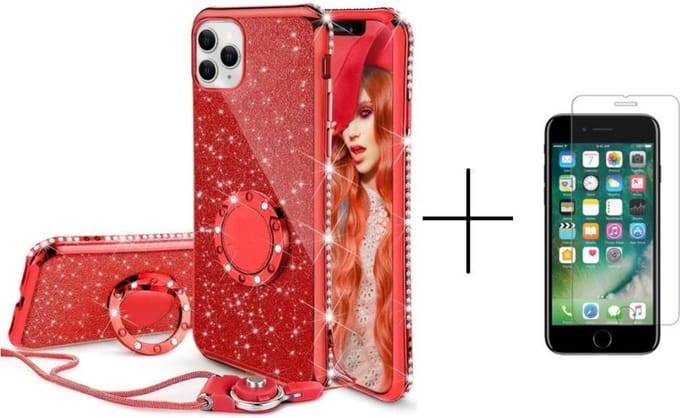 All About Your Phone Telefoonhoesje - Back Cover - Geschikt Voor Apple IPhone 7 - Rood