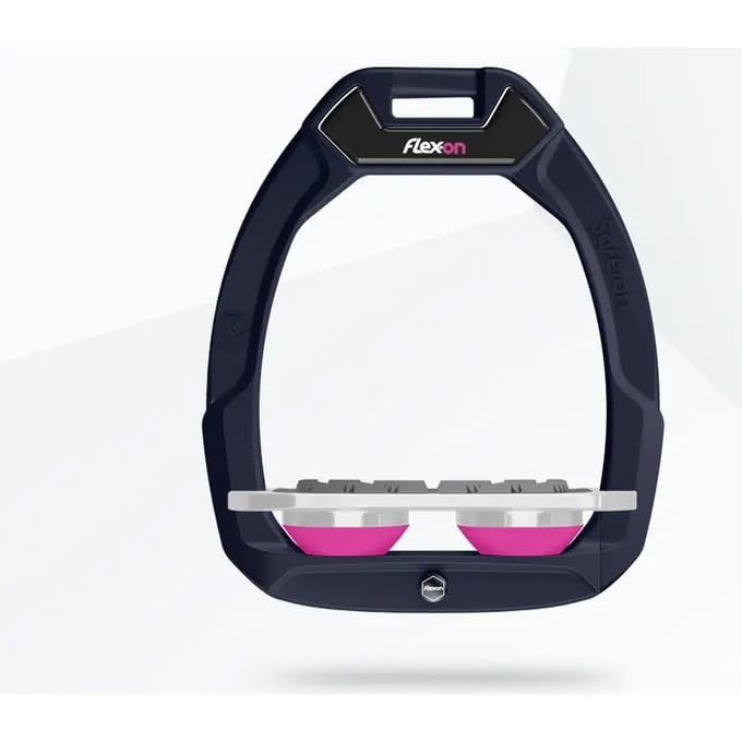 Veiligheidsstijgbeugels Plat Grip Blauw/Grijs/Roze Flex-On Safe-On