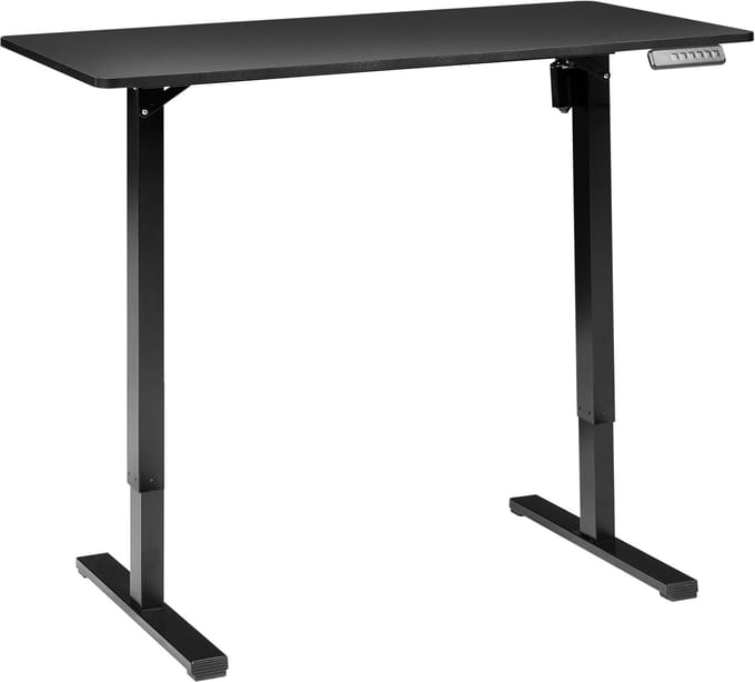 TAVARES - Elektrisch verstelbaar bureau - Zwart - Vezelplaat