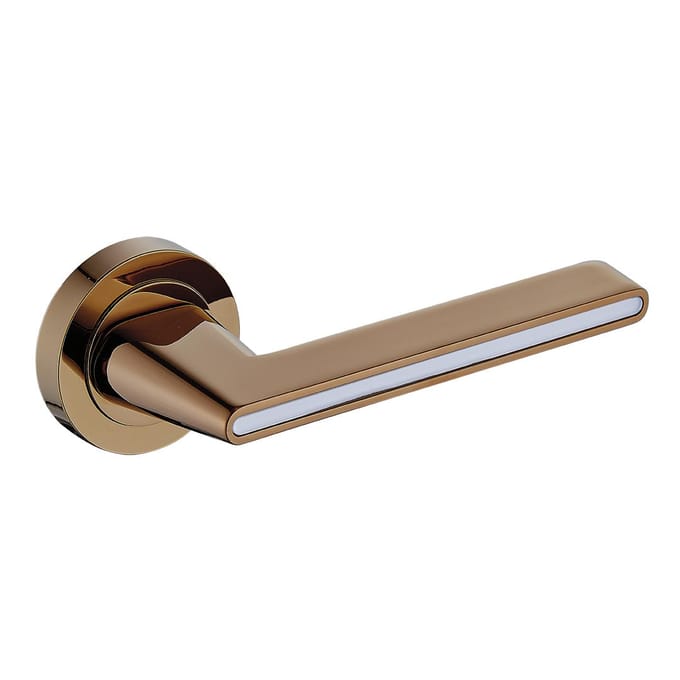 Elika Doorklink Rozet Rond Rosé Goud/Wit - Modern Design