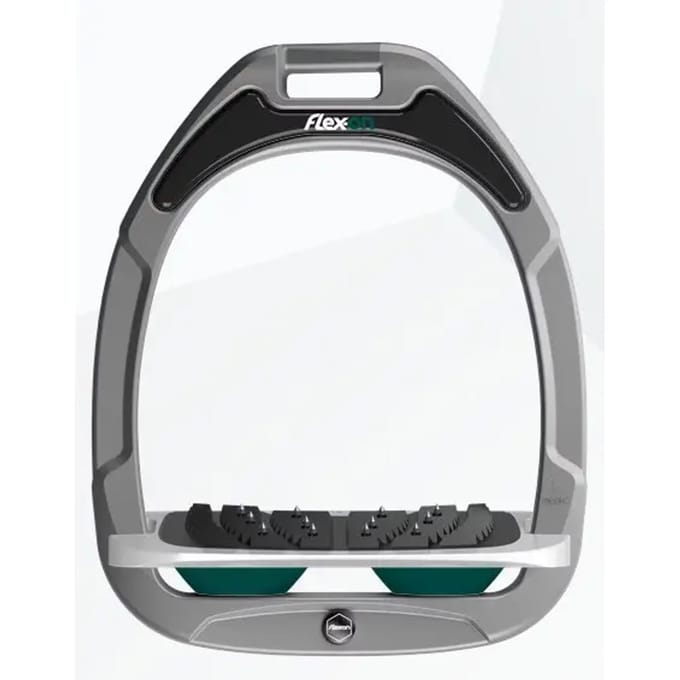 Verstelbare Ultra Grip Aluminium/Wit/Groen stijgbeugels Flex-On Green Composite