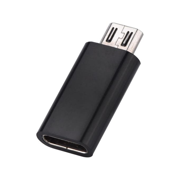 Micro USB Mannelijk naar USB 3.0 Type C Vrouwelijk Adapter Converter Synchroniseren & Opladen voor Android (Zwart) zwart
