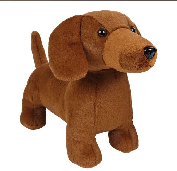 Teckel pluche knuffel hond 33cm zacht speelgoed Take Me Home.