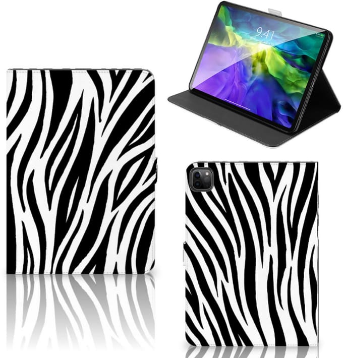 iPad Pro 11 2020/2021/2022 Flip Case Zebra