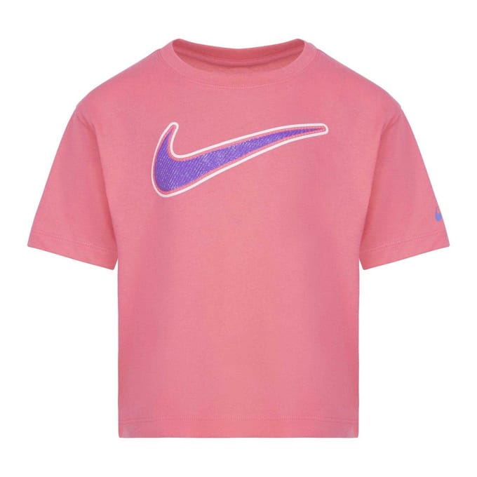 Nike Meisjes Swoosh Varsity T-shirt (Roze)