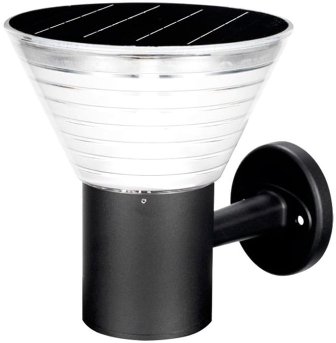 Iplux® - Rome - Solar Tuinverlichting - Warm wit - Wandlamp 27cm