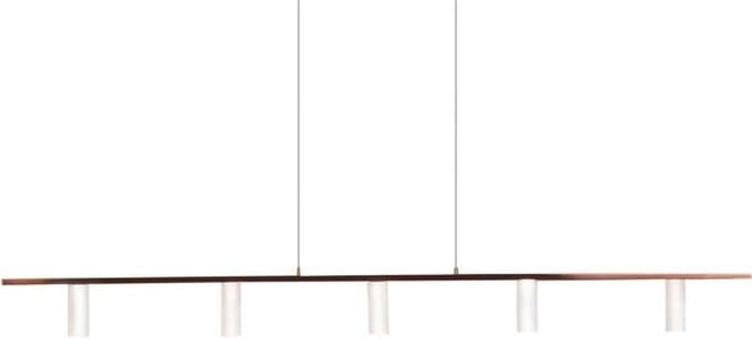 Hanglamp LED Twinline Recht 5X20W Brons