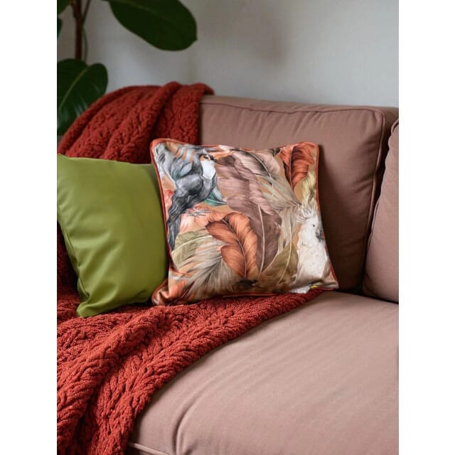 NOVÉE Sierkussen velvet noura roest | 45 x 45 cm | velvet/polyester