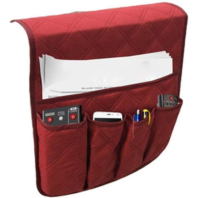 Waterdichte opbergbank, stoel, fauteuil, organizer, afstandsbedieninghouder rood